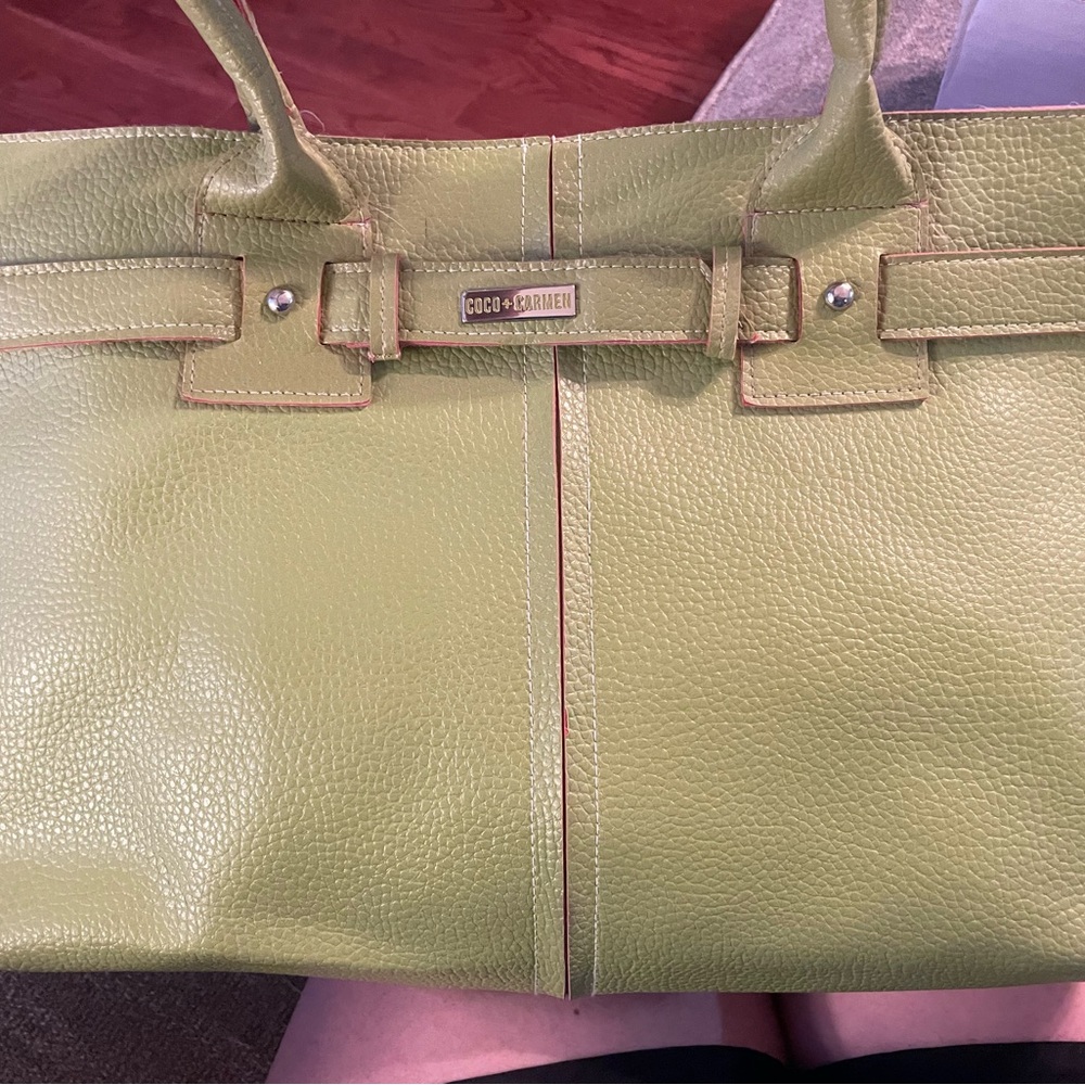 Coco + Carmen Green Tote Bag